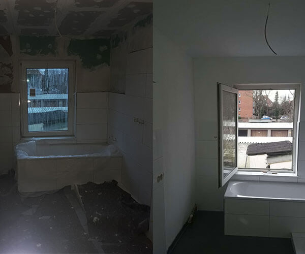 Altbausanierung Vorher/Nachher Altbausanierung Vorher/Nachher